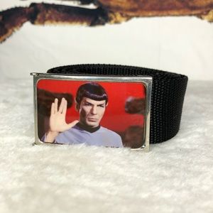 Vintage Spock Star Trek  Black Adjustable Belt ‼️